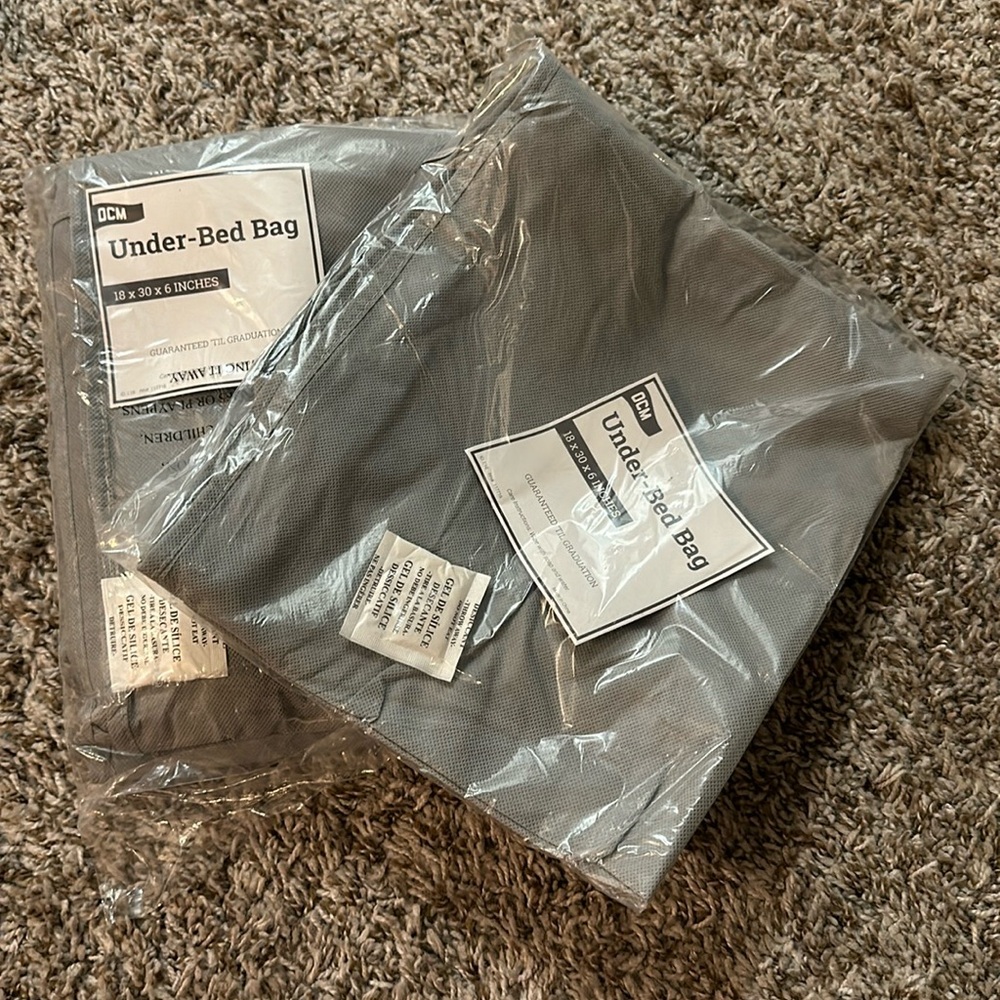 2 NWT underbed storage *college essentials*